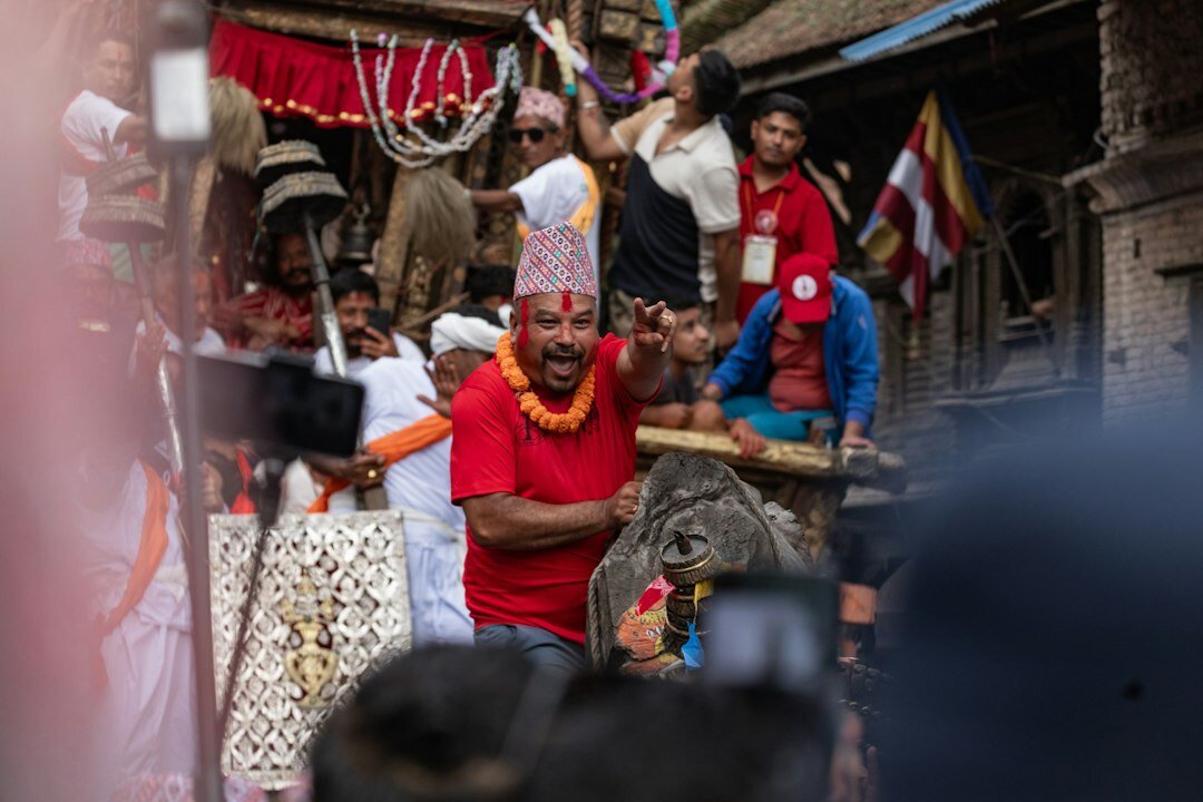 documentary photographer with locals