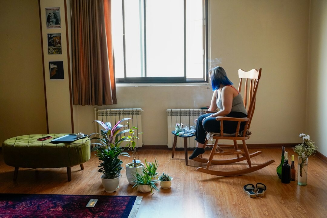 elderly person in apartment