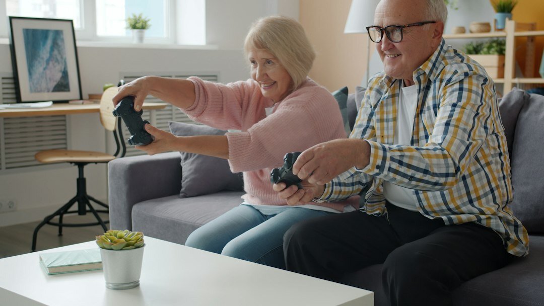 elderly person in apartment