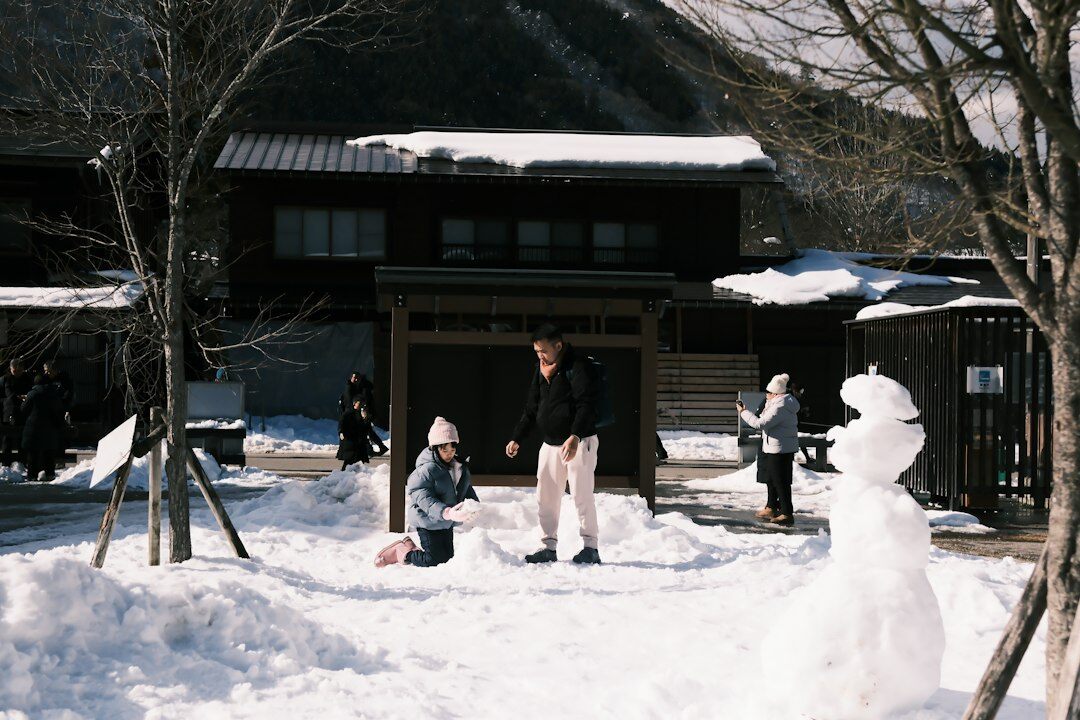 children playing in village